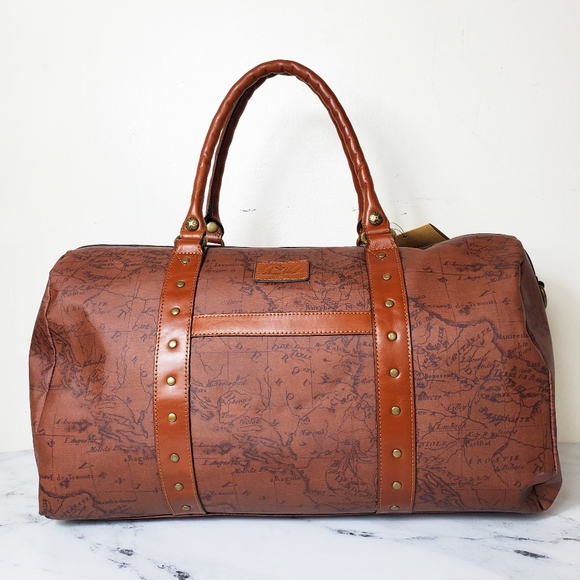 Patricia Nash Bags Patricia Nash Milano Duffel Patina Signature Map